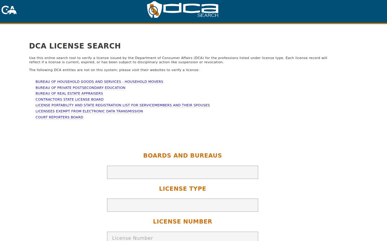 Orange residents directory California license search