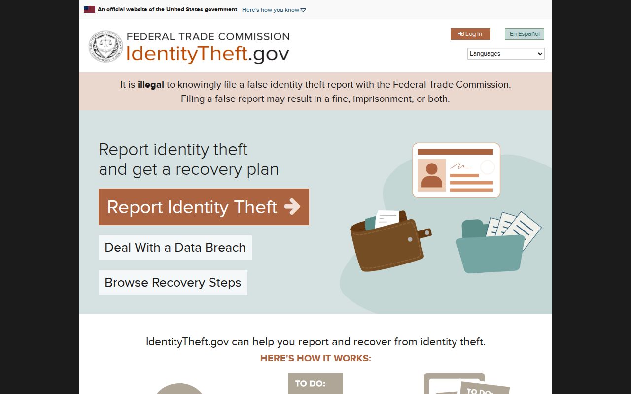 Orange neighbors federal identity theft recovery