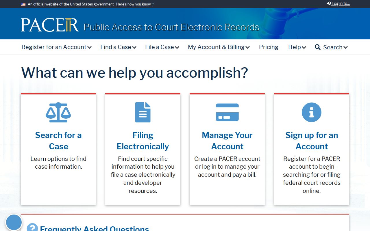 Orange resident lookup federal court PACER search